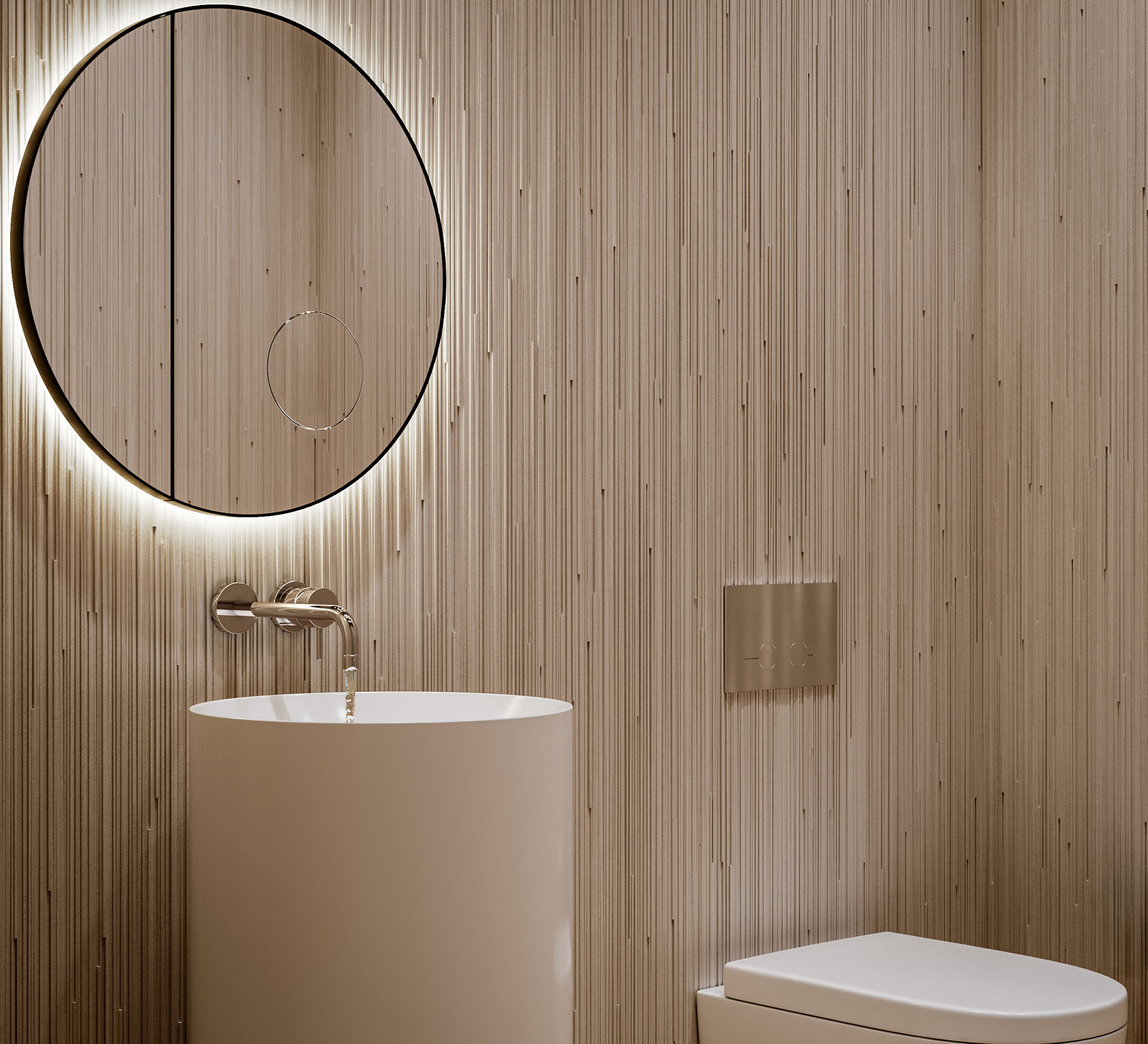 Powder room at 72 Carlyle, developer rendering