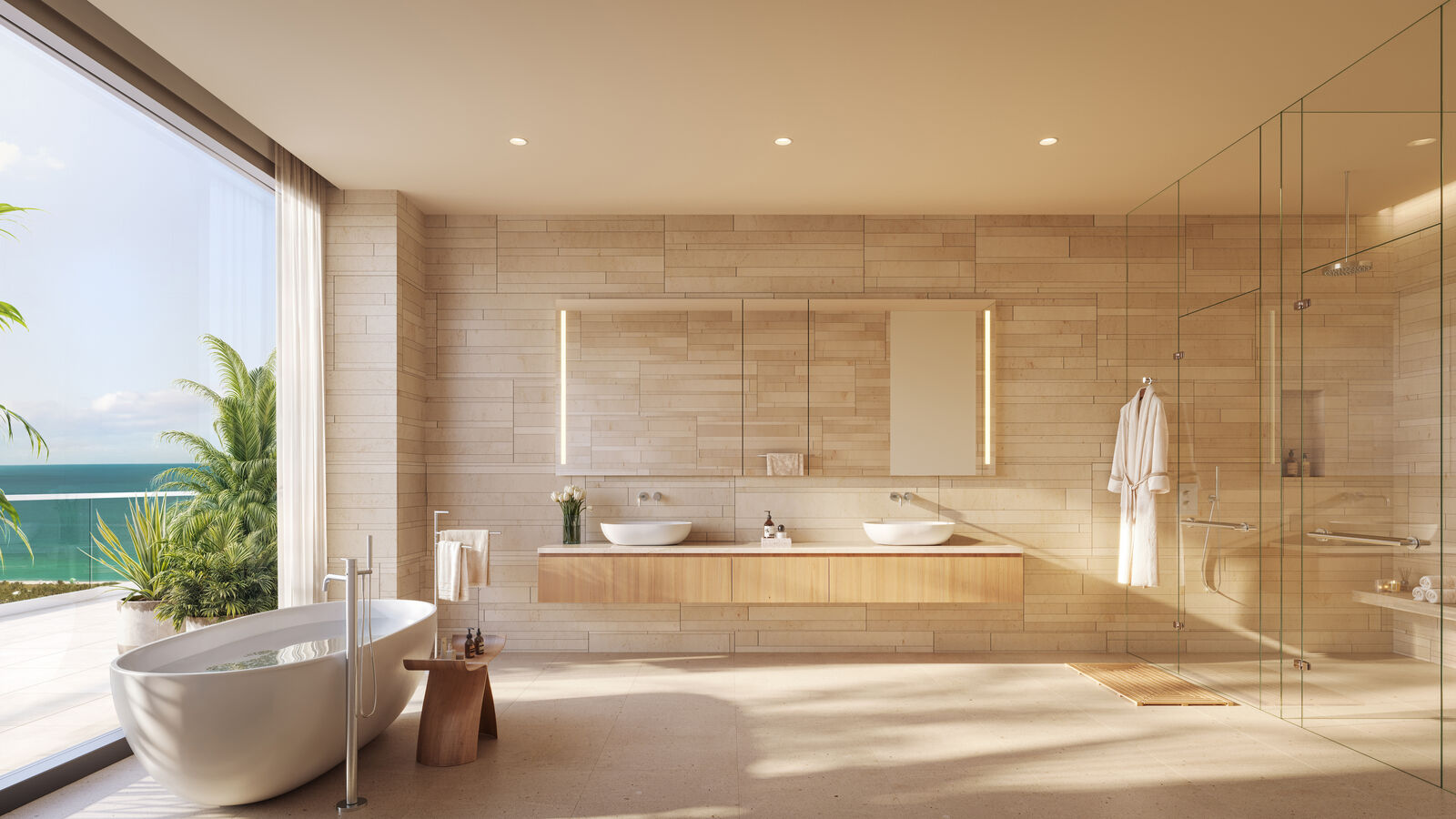 Primary bathroom at 72 Carlyle, developer rendering